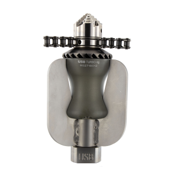 USB Düsen Turbo II Gleitkufen – turbinás maró cserélhető csúszótalpakkal, DN 150–300